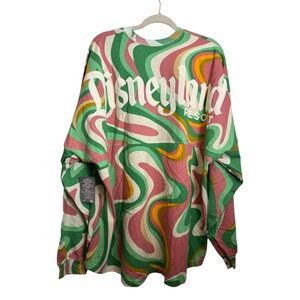 Disney Retro Swirl Spirit Jersey with puff paint lettering XXL